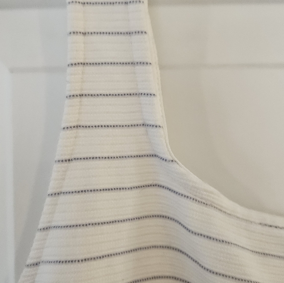 Express White and Blue Striped Bodysuit - Picture 3 of 5